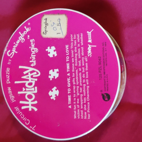 Springbok SEALED - 1969 Holiday Thingies 7" circular puzzle - Picture 2 of 3